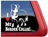 I Love My Border Collie Dog Car Truck RV Window Decal Sticker