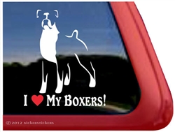 Boxer Window Decal