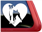 Boxer Dog Heart Decal Sticker Car Auto Window iPad