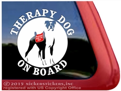 Boxer Therapy Dog Car Truck RV Window Decal Sticker