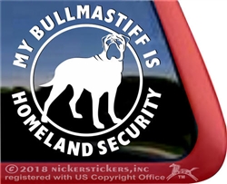 Bullmastiff Dog Car Truck RV Window Tablet Laptop Decal Sticker