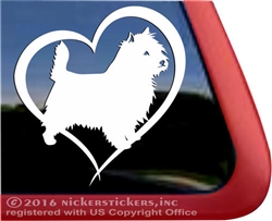 Heart Cairn Terrier Dog iPad Car Truck Window Decal Sticker