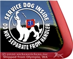 Cavalier Service Dog Car Truck Window Decal Sticker