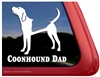 Coonhound Dad Dog Car Truck RV Window Decal Stickers
