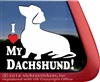 I Love My Dachshund Wiener Dog Car Truck RV Window Decal Sticker