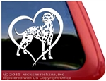 Dalmatian Dog Love Heart Window Car Truck RV Decal Sticker