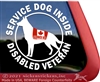 German Shepherd Service Dog Window Decal