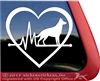 Heartbeat German Shepherd Dog iPad Car Truck RV Window Decal Sticker