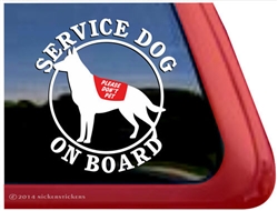 German Shepherd Service Dog Window Decal