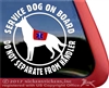 German Shepherd Service Dog Window Decal