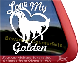 Golden Retriever Dog Car Truck RV Window Decal Sticker