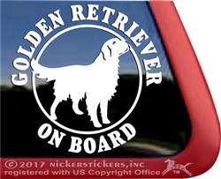 Golden Retriever Dog Car Truck RV Window Decal Sticker