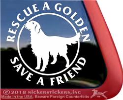 Golden Retriever Dog Car Truck RV Window Decal Sticker