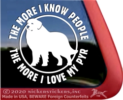 Great Pyrenees Dog Window Decal Sticker
