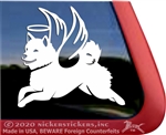 Shiba Inu Angel Memorial Window Decal