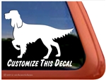 Custom  Irish Setter Dog Car Truck RV Window Decal Sticker