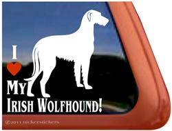 Irish Wolfhound Window Decal