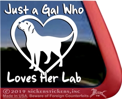 Labrador Retriever Dog iPad Car Window Decal Sticker