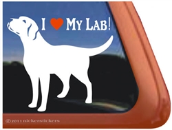 I Love My Labrador Retriever Dog iPad Car Truck Window Decal Sticker