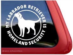 Labrador Retriever Guard Dog Window Decal