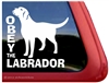 Obey the Labrador Retriever Dog iPad Car Truck Window Decal Sticker