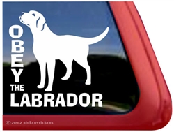 Obey the Labrador Retriever Dog iPad Car Truck Window Decal Sticker