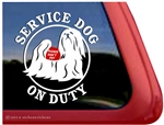 Lhasa Apso Service Dog Dog Car Truck RV Window Decal Sticker