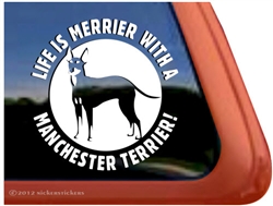 Manchester Terrier Window Decal