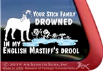 Mastiff English Mastiff Dog Car Truck RV iPad Window Decal Sticker