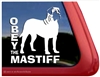 Obey the Mastiff English Mastiff Dog Car Truck RV iPad Window Decal Sticker