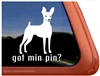 Miniature Pinscher Window Decal