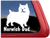 Norwich Terrier Window Decal