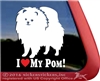 I Love My Pom Pomeranian Car Truck RV Window Decal Sticker