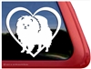 Pom Love Heart Pomeranian Dog Car Truck RV Window Decal Sticker