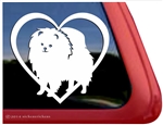 Pom Love Heart Pomeranian Dog Car Truck RV Window Decal Sticker