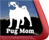 Pug Mom Vinyl Dog Car Truck RV Window Decal Sticker