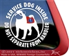 Pug Service Dog Car Truck Window Decal Sticker