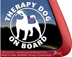 Pug Therapy Dog Car Truck Window Decal Sticker