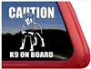 Caution K9 on Board Rottweiler Dog Car Truck RV Window Decal Sticker
