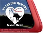 Custom Memorial Saint Bernard Dog Heart Love Head Car Truck RV Window iPad Trailer Decal Sticker