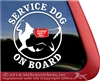 Shetland Sheepdog Service Dog on Board Car Truck RV Window Decal Sticker