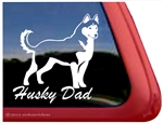 Husky Dad Siberian Husky Dog iPad Car Truck Window Decal Sticker