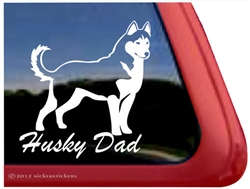 Husky Dad Siberian Husky Dog iPad Car Truck Window Decal Sticker