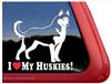 Love My Huskies Siberian Husky Dog iPad Car Truck Window Decal Sticker