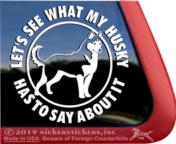 Siberian Husky Dog iPad Car Truck Window Decal Sticker