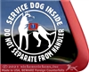 German Shepherd Service Dog Window Decal