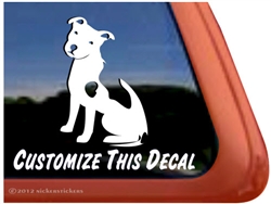 Custom American Pit Bull Terrier Dog Truck Car RV Window Decal Sticker