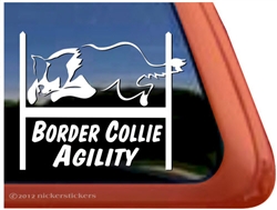 Border Collie Agility Dog Window Decal