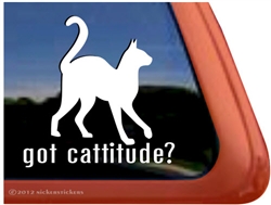 Cattitude Window Decal