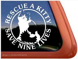 Black & White Kitty Window Decal